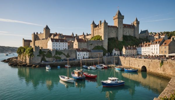 Pornic et son château fort surplombant le vieux port